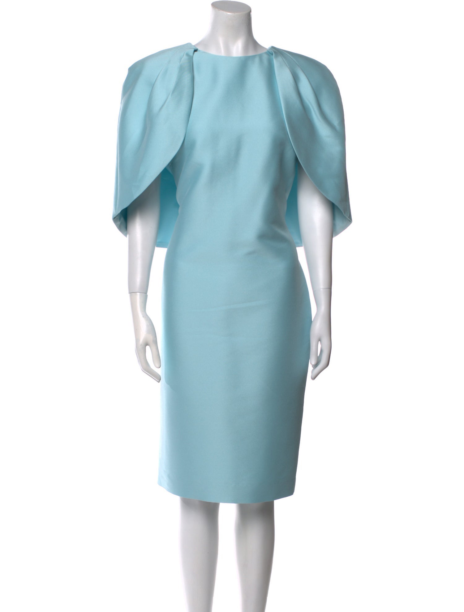 Badgley Mischka Bateau Neckline Knee-Length Dress