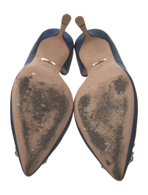 Badgley Mischka Satin Crystal Embellishments D'Orsay Pumps