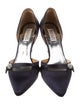 Badgley Mischka Satin Crystal Embellishments D'Orsay Pumps