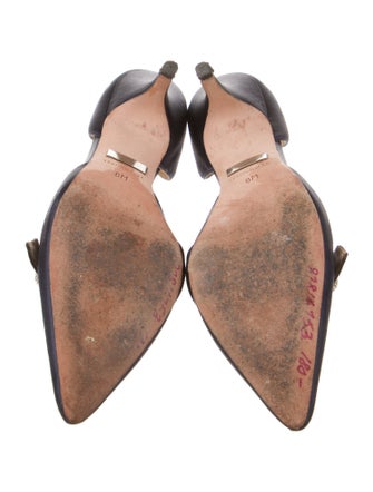 Badgley Mischka Satin Crystal Embellishments D'Orsay Pumps