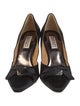Badgley Mischka Satin Crystal Embellishments Pumps