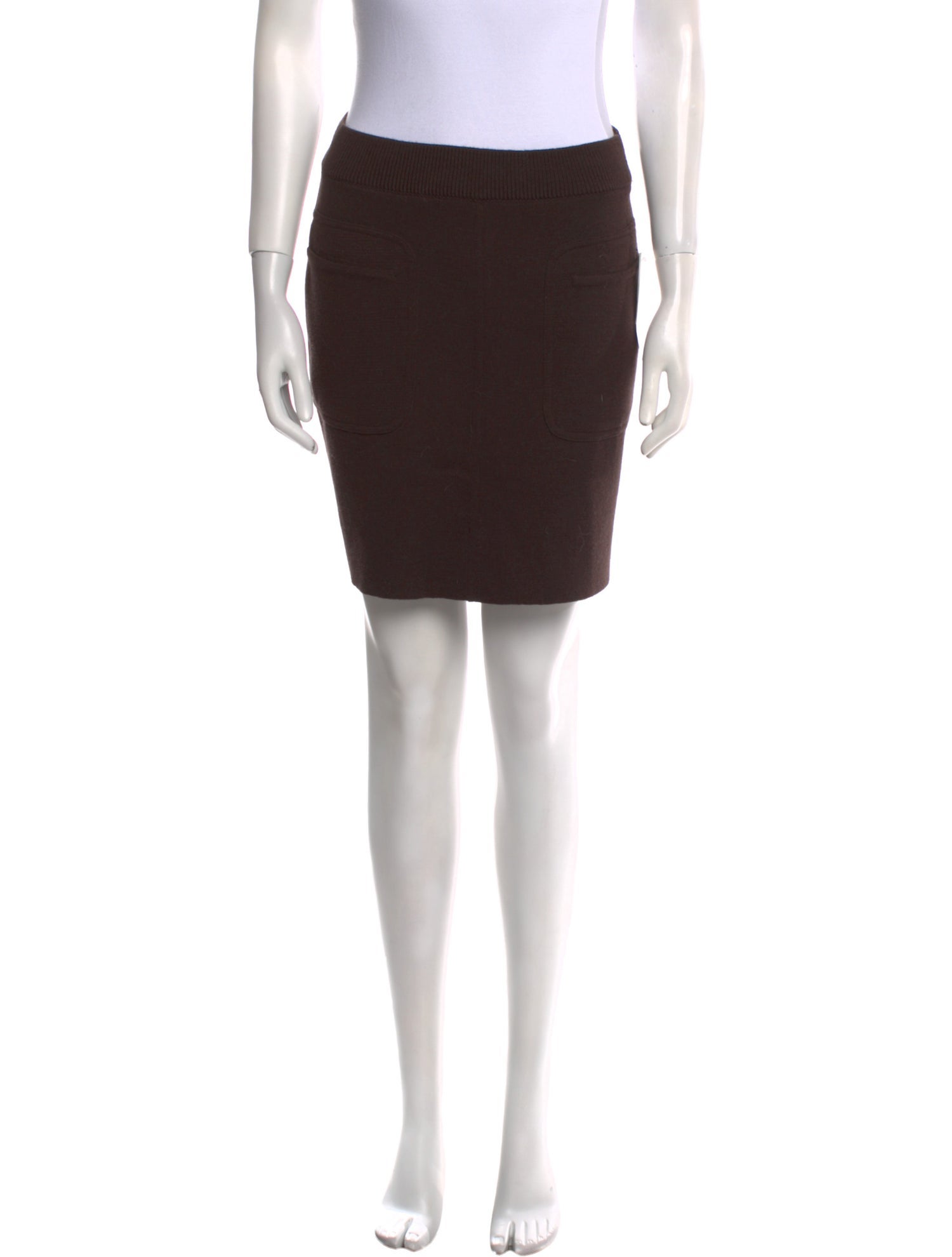 Badgley Mischka Wool Mini Skirt