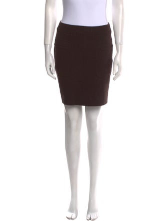 Badgley Mischka Wool Mini Skirt