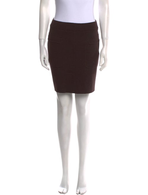 Badgley Mischka Wool Mini Skirt