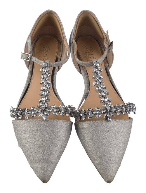 Badgley Mischka Glitter D'Orsay Flats