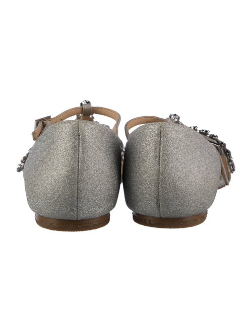 Badgley Mischka Glitter D'Orsay Flats