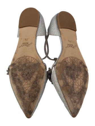 Badgley Mischka Glitter D'Orsay Flats