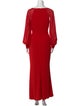 Badgley Mischka V-Neck Long Dress