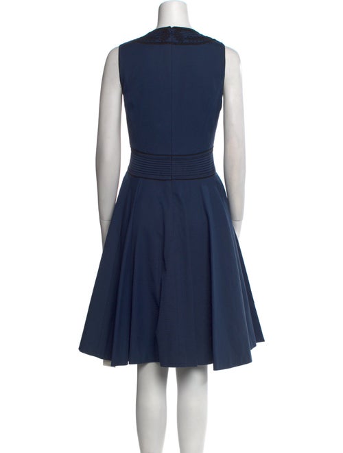 Badgley Mischka V-Neck Knee-Length Dress