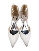 Badgley Mischka Satin Crystal Embellishments D'Orsay Pumps