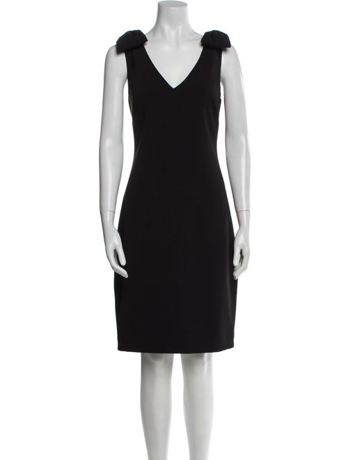 Badgley Mischka V-Neck Knee-Length Dress