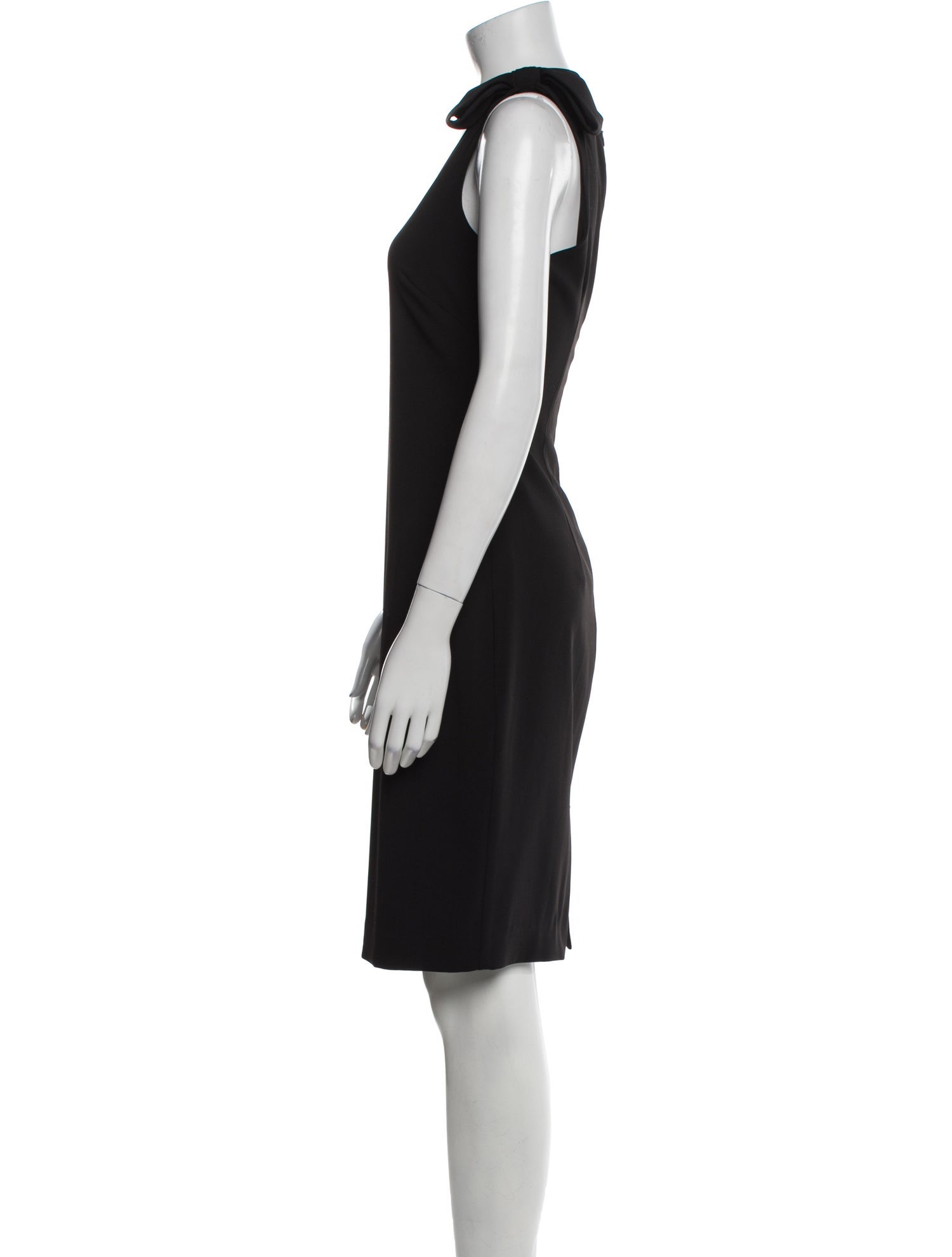 Badgley Mischka V-Neck Knee-Length Dress