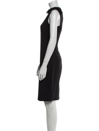 Badgley Mischka V-Neck Knee-Length Dress