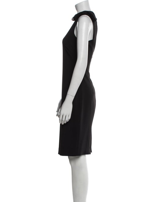 Badgley Mischka V-Neck Knee-Length Dress