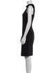 Badgley Mischka V-Neck Knee-Length Dress