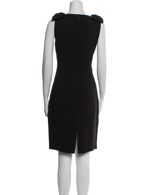 Badgley Mischka V-Neck Knee-Length Dress