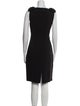Badgley Mischka V-Neck Knee-Length Dress