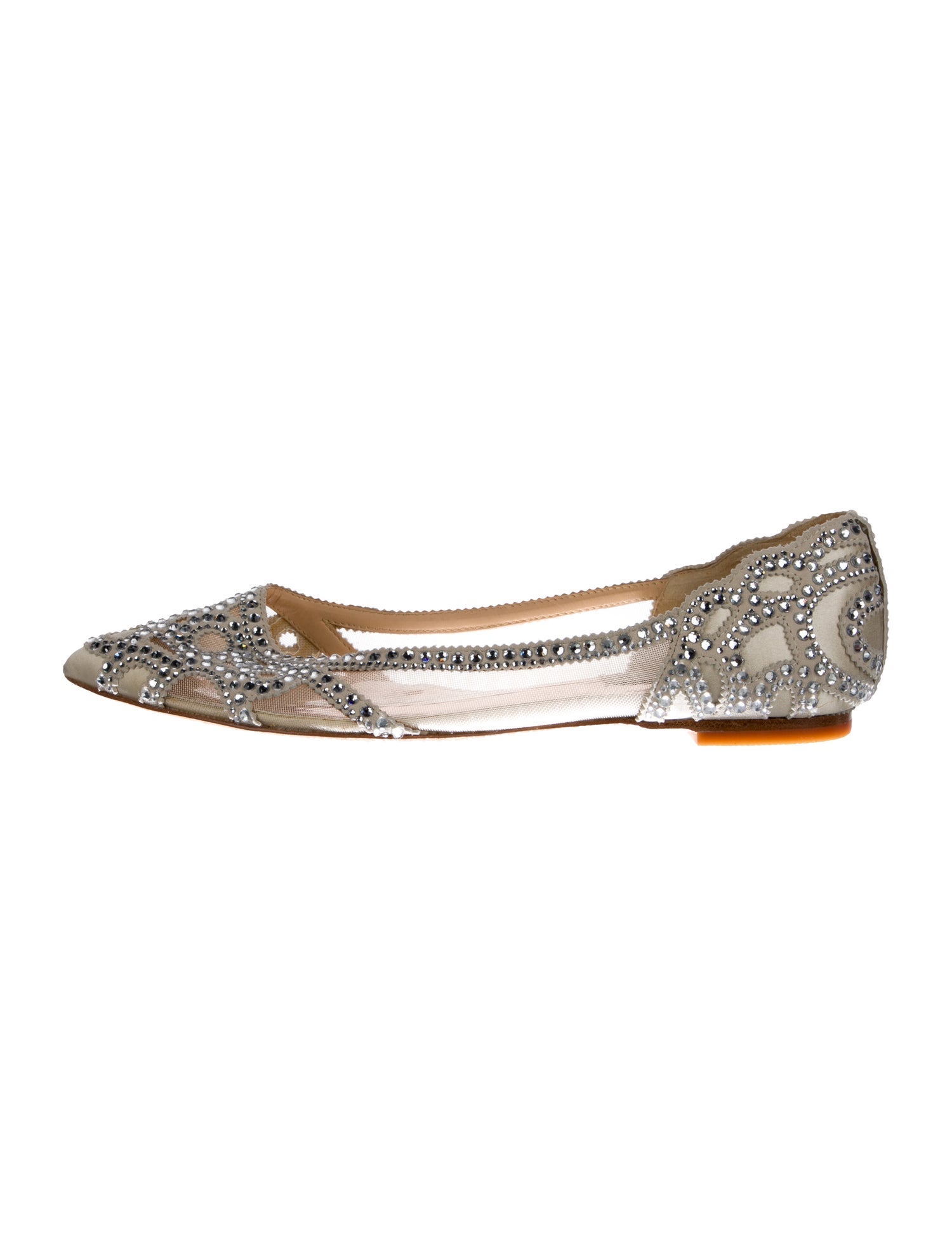 Badgley Mischka Satin Printed Ballet Flats