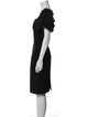 Badgley Mischka Square Neckline Knee-Length Dress
