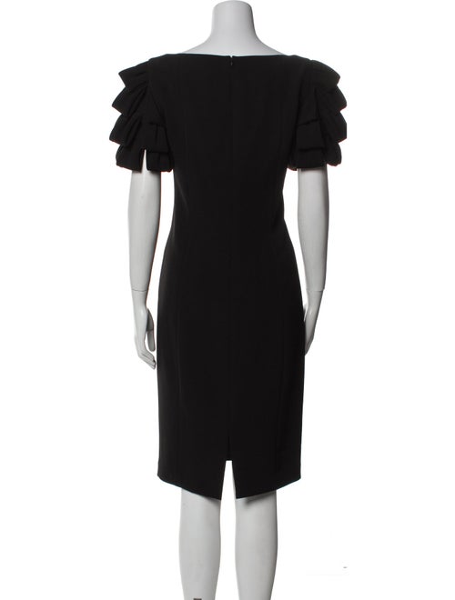 Badgley Mischka Square Neckline Knee-Length Dress