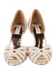 Badgley Mischka Leather Crystal Embellishments D'Orsay Pumps