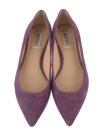 Badgley Mischka Satin Beaded Accents Ballet Flats