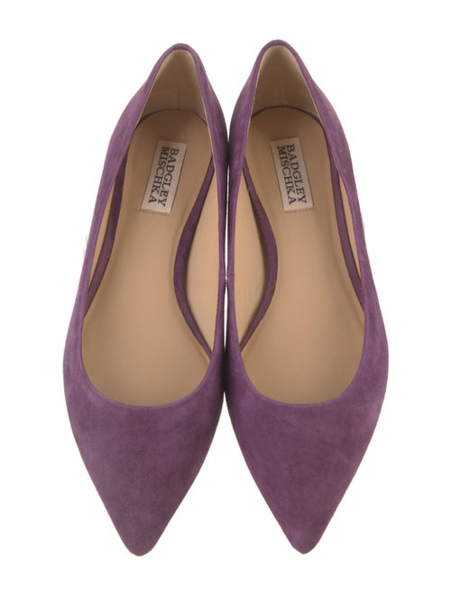 Badgley Mischka Satin Beaded Accents Ballet Flats