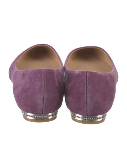 Badgley Mischka Satin Beaded Accents Ballet Flats