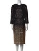 Badgley Mischka Nylon Midi Length Dress