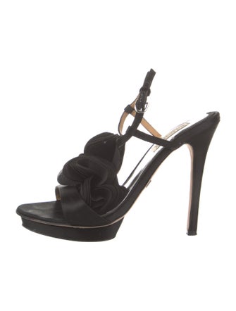 Badgley Mischka Satin Slingback Sandals