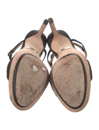 Badgley Mischka Satin Slingback Sandals