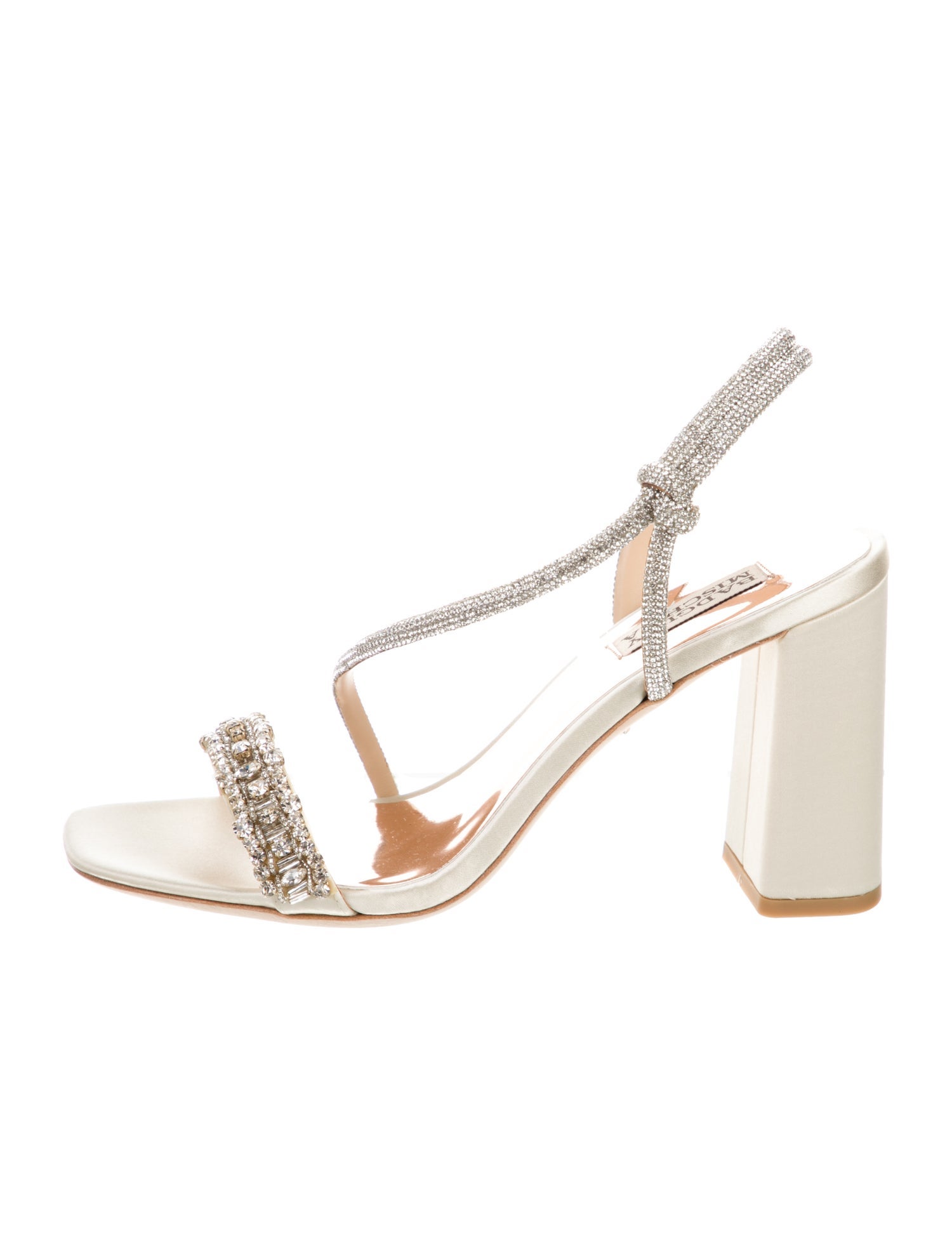 Badgley Mischka Satin Slingback Sandals