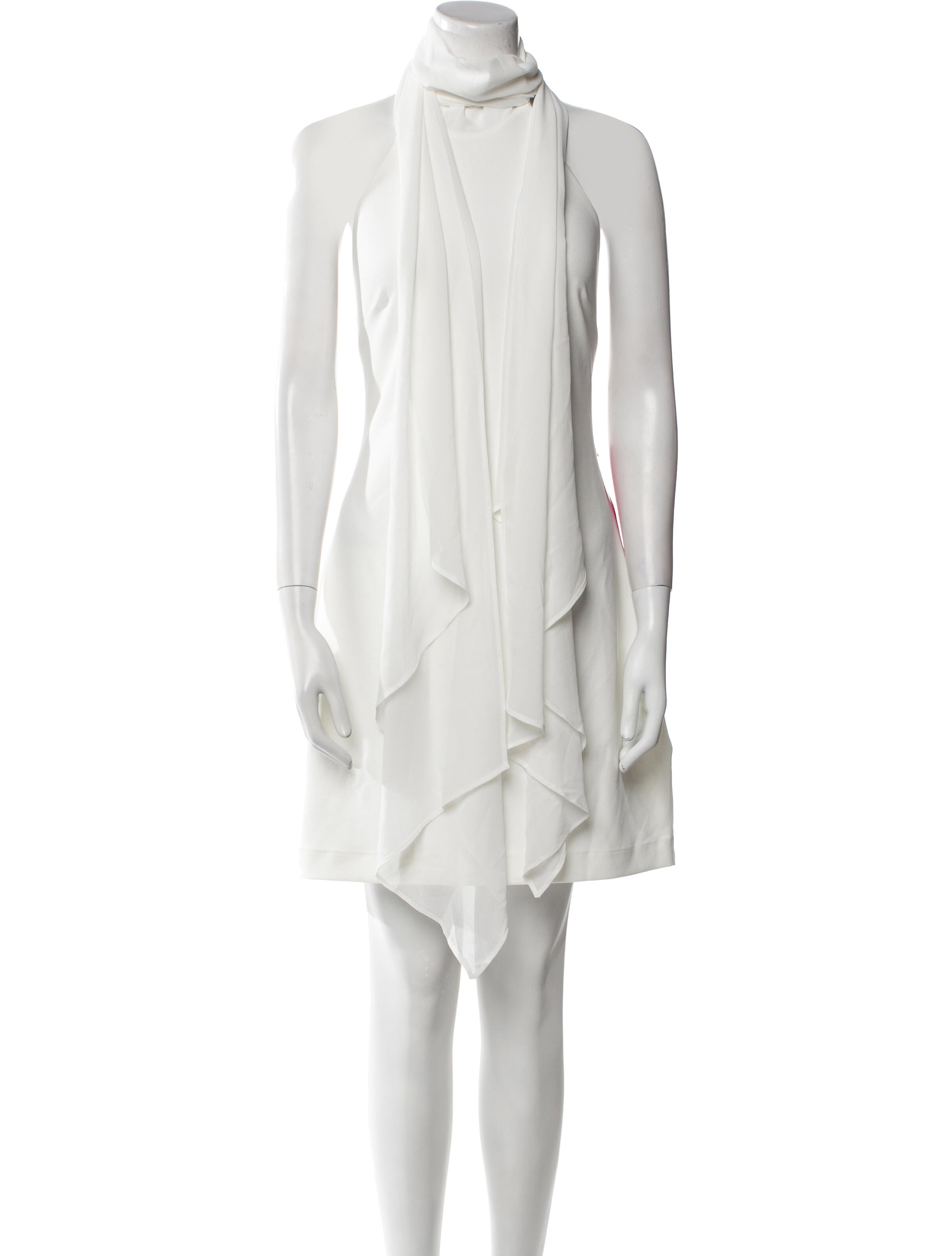 Badgley Mischka Mock Neck Knee-Length Dress