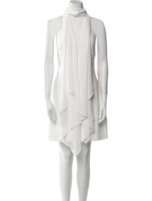 Badgley Mischka Mock Neck Knee-Length Dress