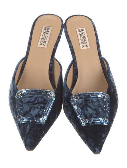 Badgley Mischka Velvet Mules