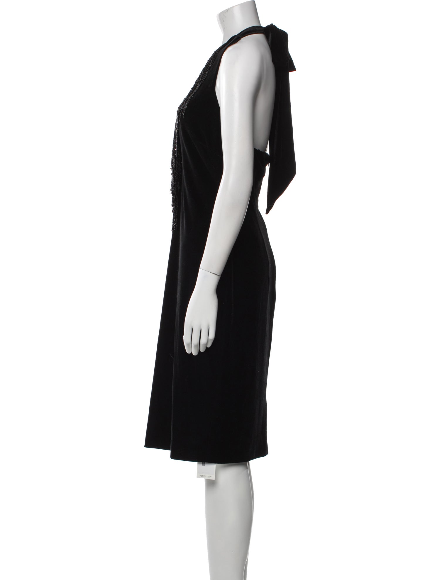 Badgley Mischka V-Neck Midi Length Dress