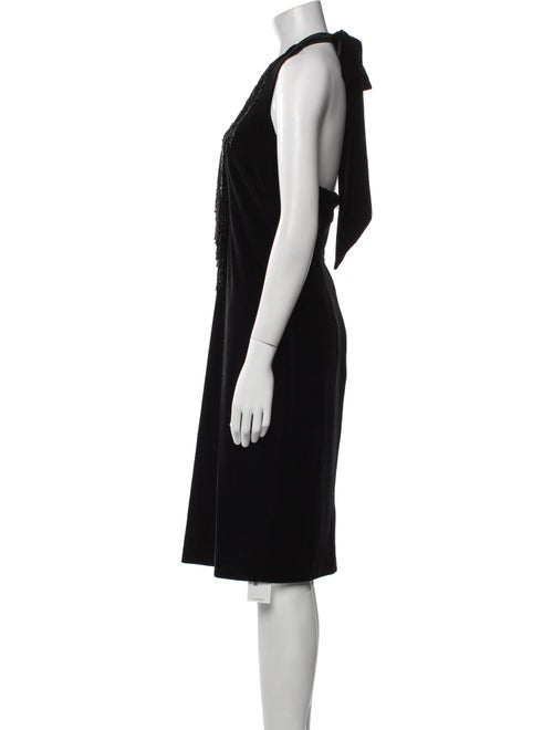 Badgley Mischka V-Neck Midi Length Dress