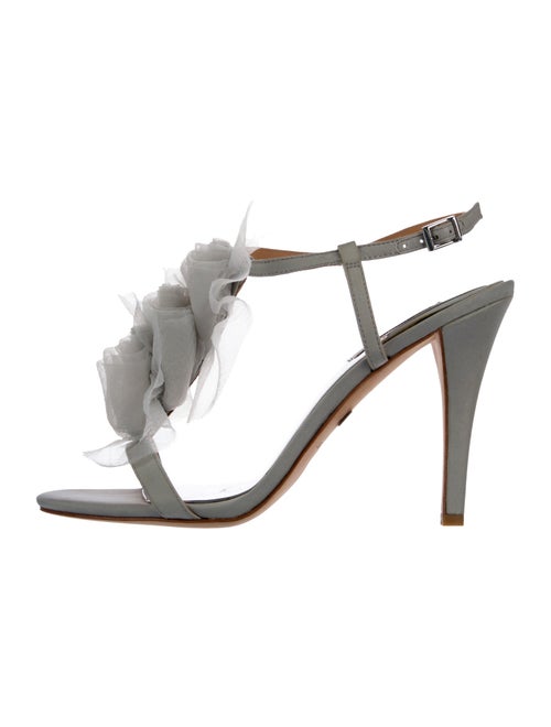 Badgley Mischka Satin T-Strap Sandals