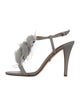 Badgley Mischka Satin T-Strap Sandals