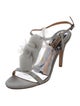 Badgley Mischka Satin T-Strap Sandals