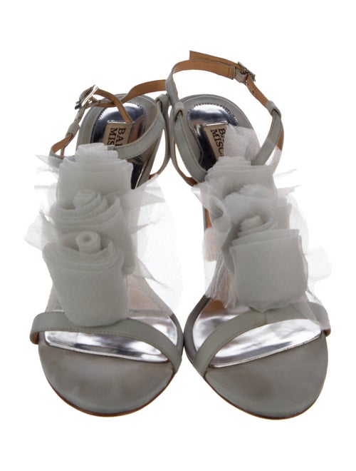 Badgley Mischka Satin T-Strap Sandals