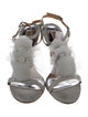 Badgley Mischka Satin T-Strap Sandals