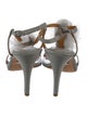 Badgley Mischka Satin T-Strap Sandals