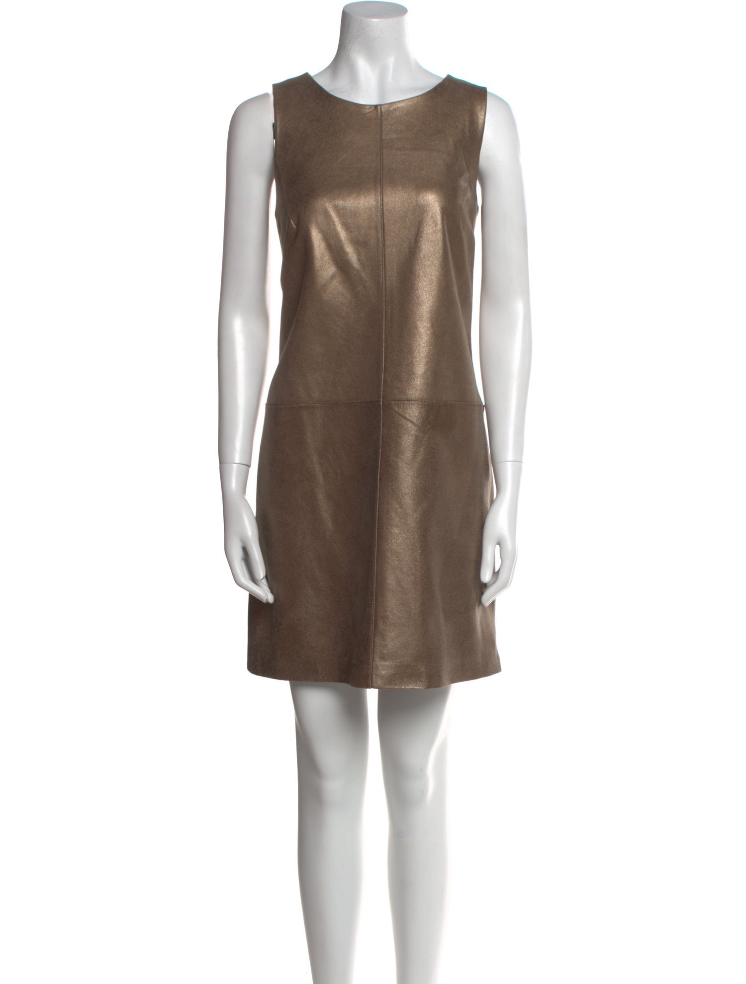 Badgley Mischka Leather Mini Dress