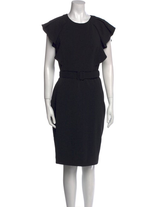 Badgley Mischka Crew Neck Knee-Length Dress