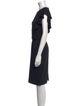 Badgley Mischka Crew Neck Knee-Length Dress