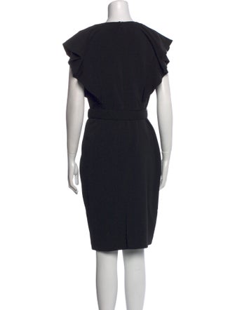 Badgley Mischka Crew Neck Knee-Length Dress