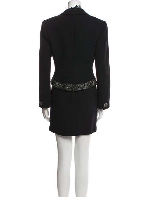 Badgley Mischka Wool Embroidered Accent Dress Set