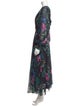 Badgley Mischka Floral Print Long Dress