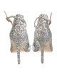 Badgley Mischka Glitter Animal Print T-Strap Sandals